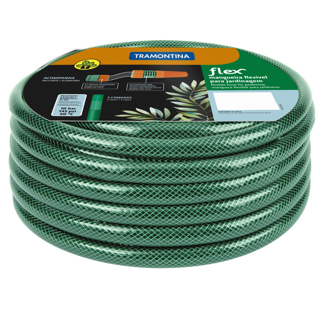MANGUERA MALLADA FLEX TRAMONTINA 1/2x25 MTS.