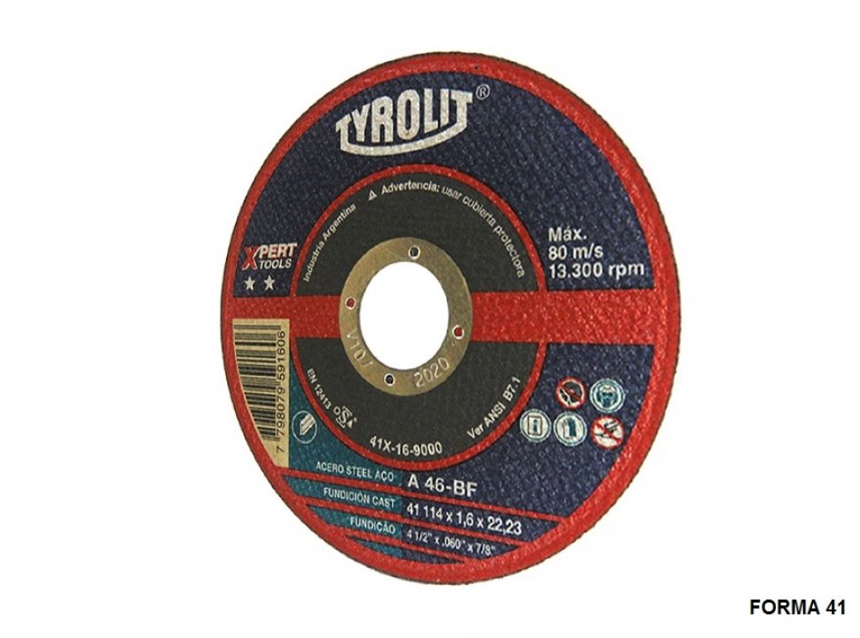 DISCO CORTE TYROLIT XPERT 115X1.6 MM