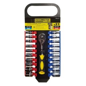 SET BOCA LLAVE HEX 1/4´ 21PC mm/SAE