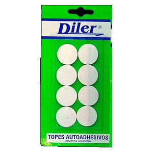 TOPE AA. CIRCULAR  BLANCO MED. x 8 UN..