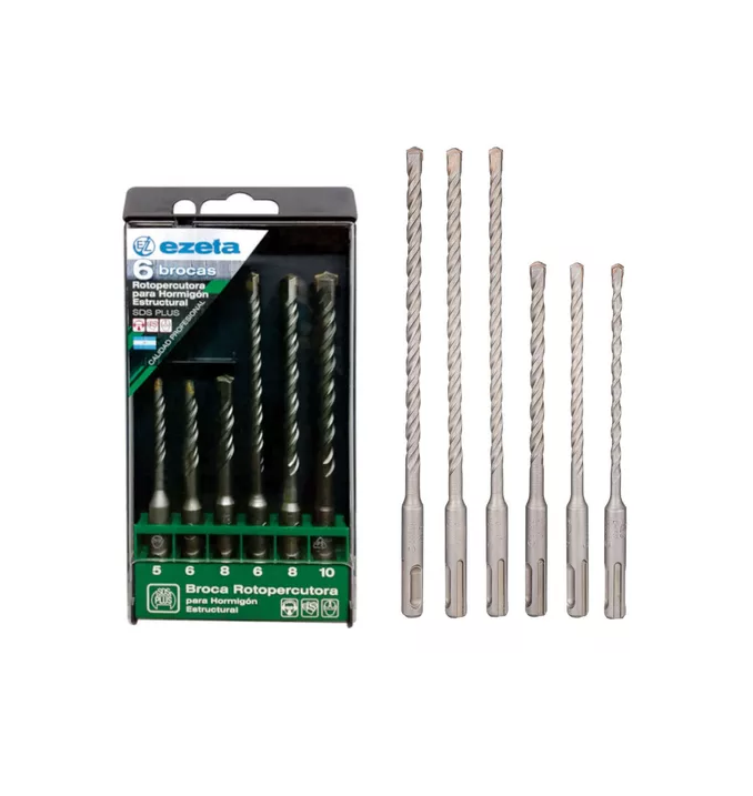 SET SDS x6 PZ X110 y 160mm SDS PLUS CJ PVC